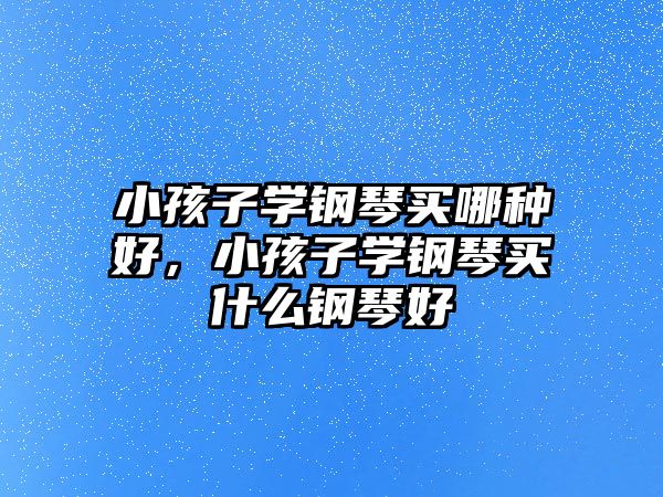 小孩子學鋼琴買哪種好，小孩子學鋼琴買什么鋼琴好