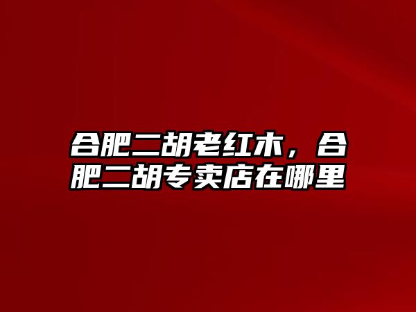 合肥二胡老紅木，合肥二胡專賣店在哪里